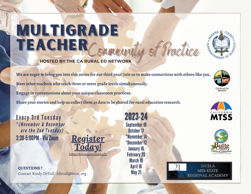 Multigrade Teacher Community of Practice Flyer
